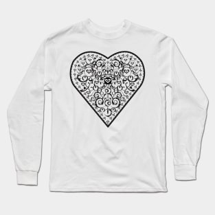 Ironwork heart black Long Sleeve T-Shirt